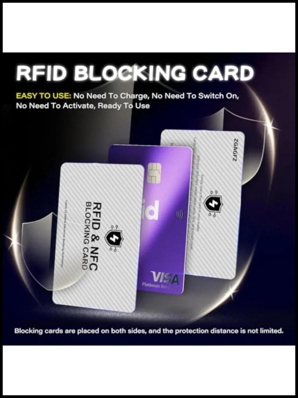 RFID Blocking Card Set - Protect Credit Cards & Passports - Slim Design
